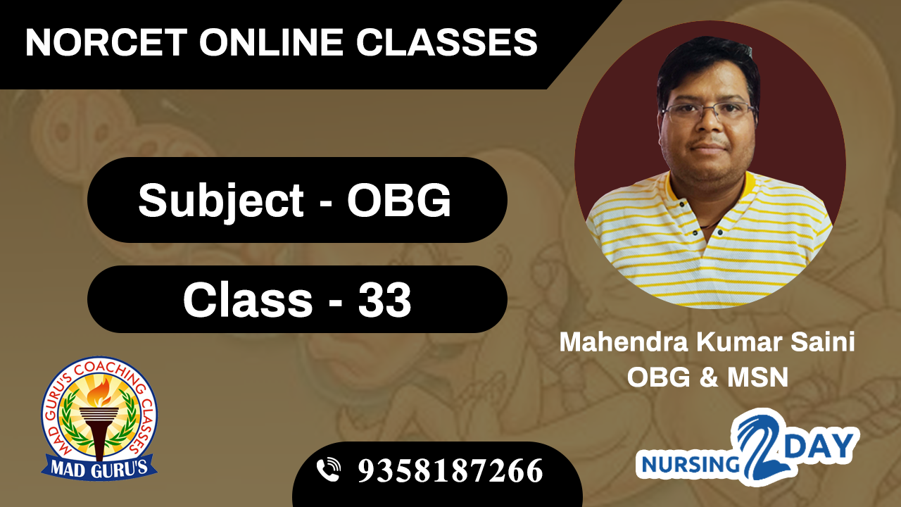 NORCET OBG Class 33